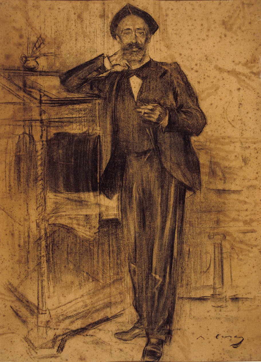 Portrett av Ramon Casas bevart på MNAC i Barcelona av Ramon Casas i Carbo