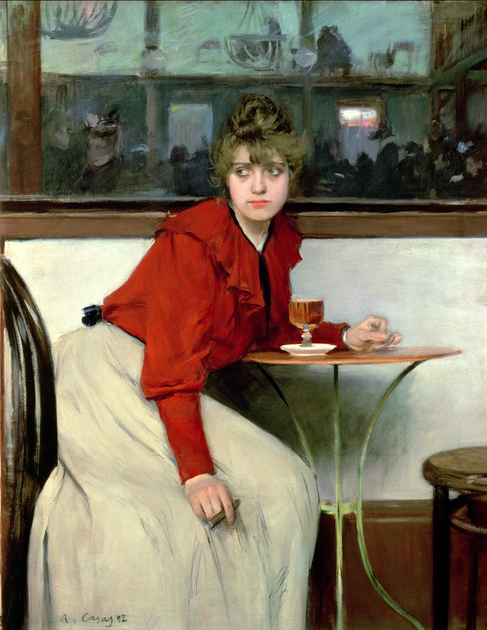 Jente i en bar av Ramon Casas