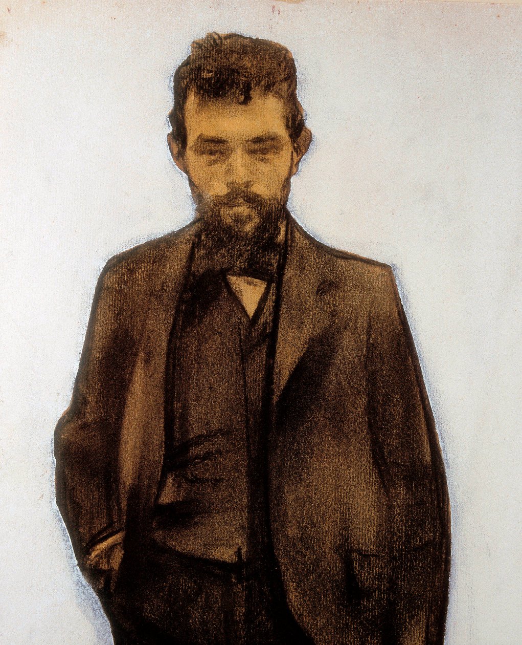 Portrett av Amadeo Vives (1871-1932) komponist (pastell) av Ramon Casas i Carbo