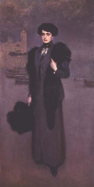 Portrett av Dolores Vidal av Ramon Casas i Carbo