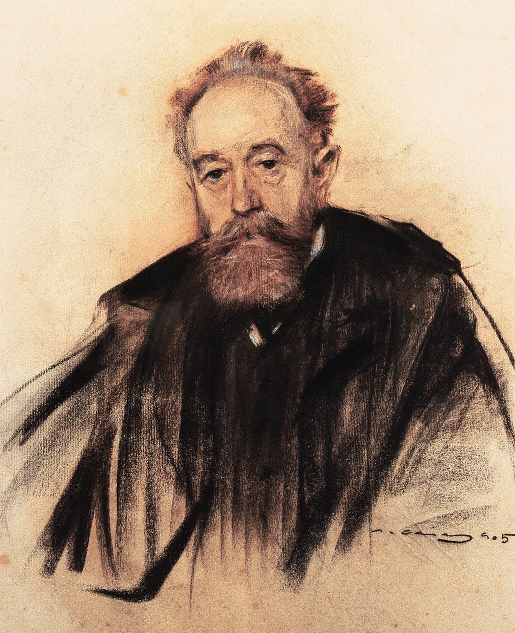 Portrett av den spanske maleren og politikeren Aureliano de Beruete (1845-1912) av Ramon Casas i Carbo