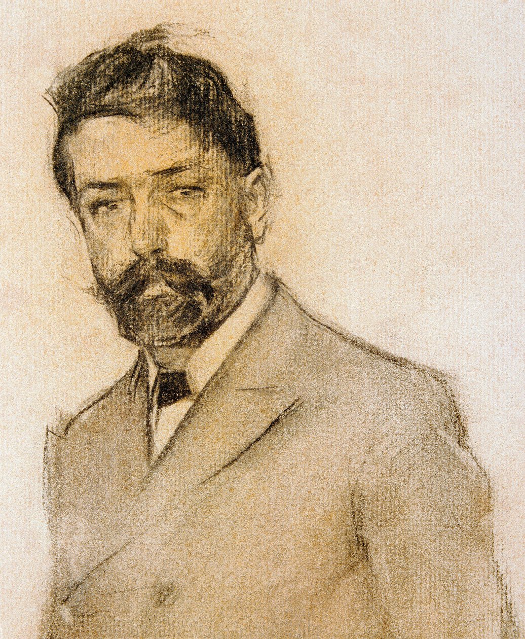 Portrett av maleren Lluis Graner (1863-1929), detalj av Ramon Casas i Carbo