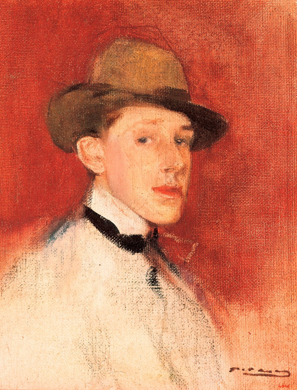 Studie for et portrett av kong Alfonso XIII (eller Alphonse de Bourbon) (1886-1941), detalj av Ramon Casas i Carbo
