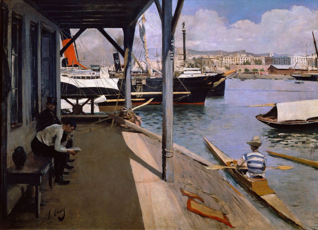 Yachtklubb i Barcelona av Ramon Casas i Carbo