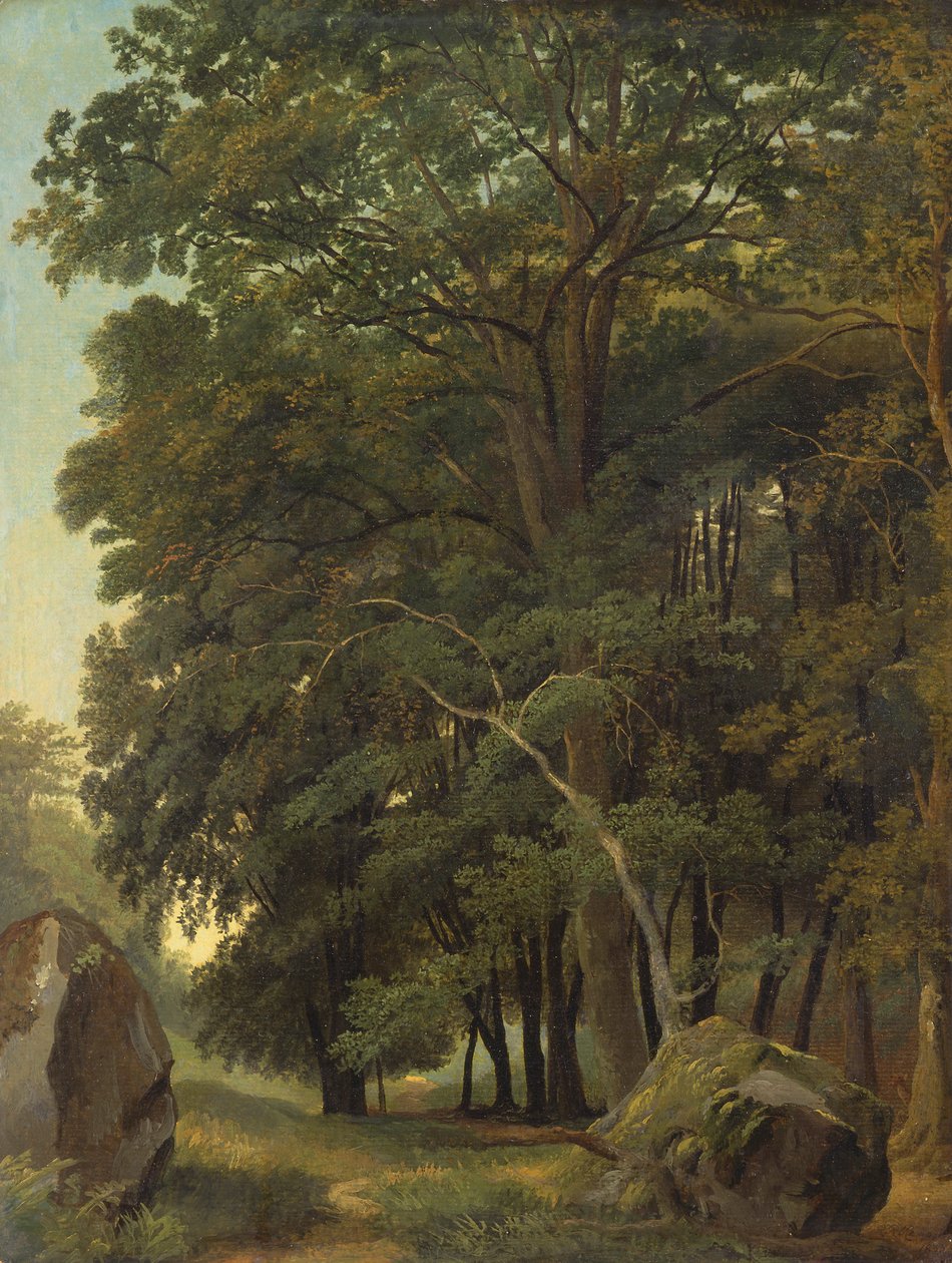 Et skogkledd landskap av Ramsay Richard Reinagle