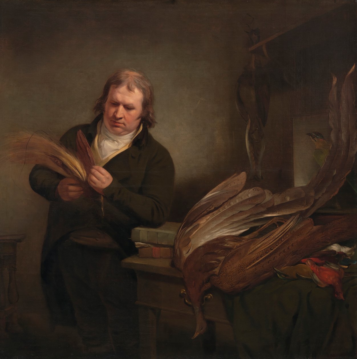 En ornitolog, muligens John Latham av Ramsay Richard Reinagle