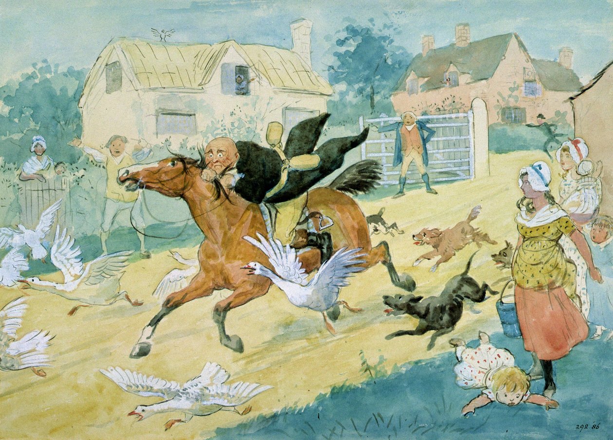 John Gilpin sykler til Edmonton av Randolph Caldecott