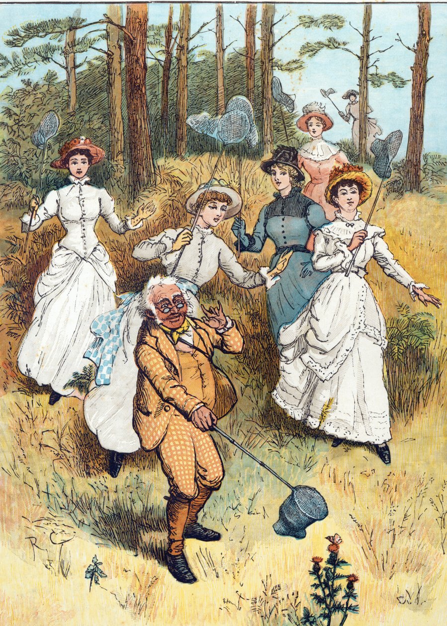 Professorklassen (wc over penn, blekk og blyant på papir) av Randolph Caldecott
