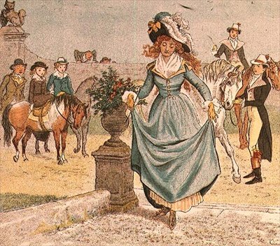 En fin dame fra Ride-a-cock-horse til Banbury Cross av Randolph Caldecott