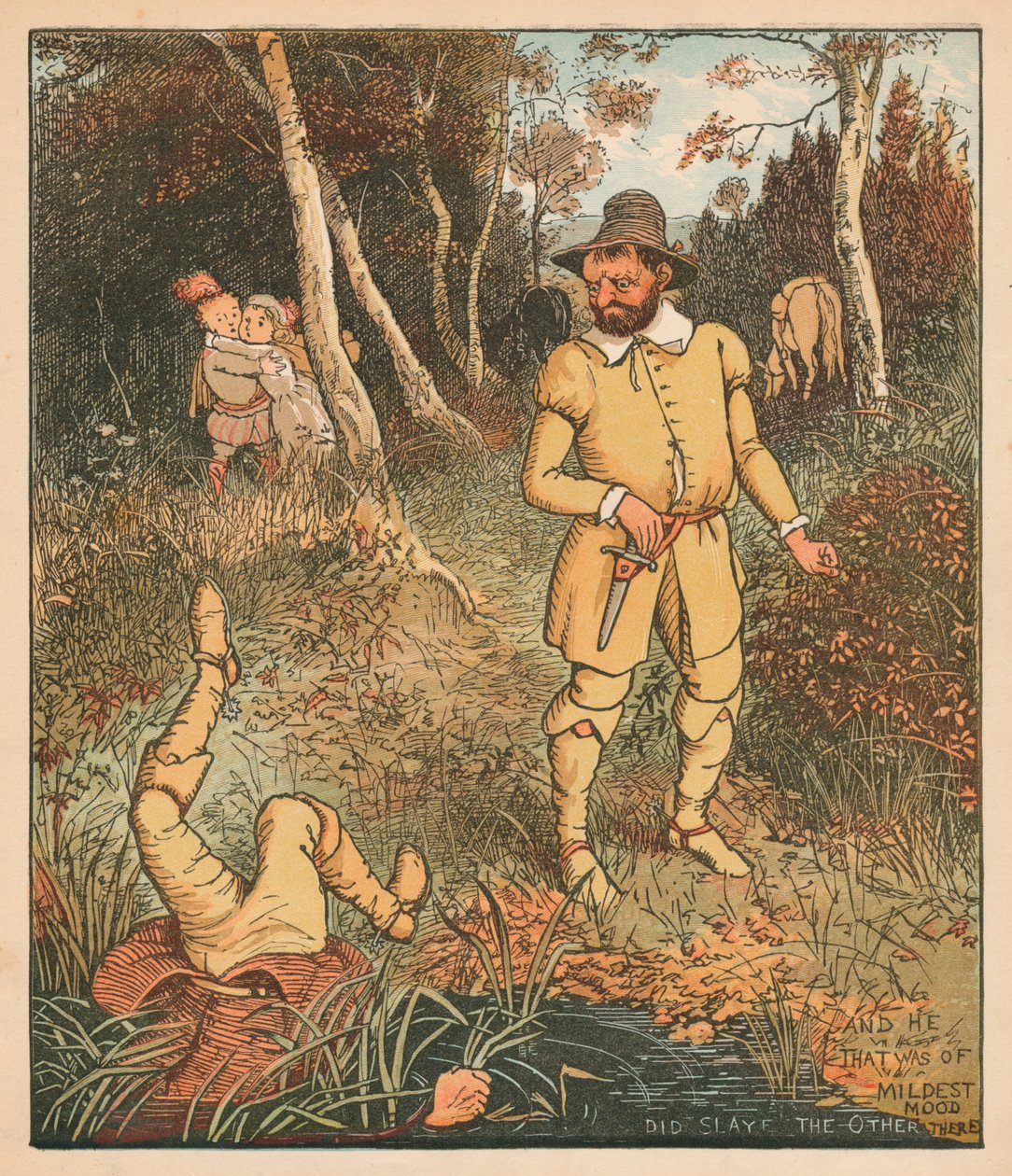 Og han som var av mildest humør drepte den andre der, c1880. av Randolph Caldecott