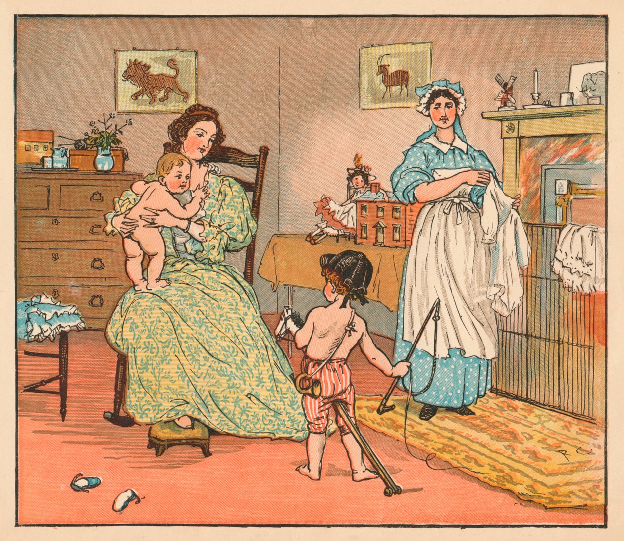 Bye, Baby Bunting, 1882. av Randolph Caldecott