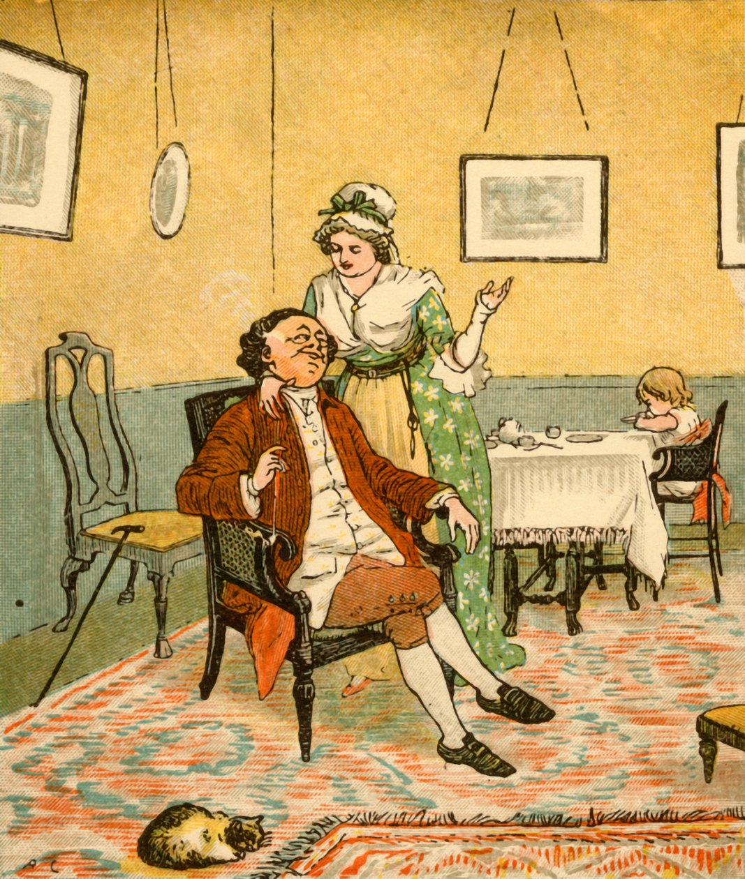 John Gilpin og hans kone, 1878, c1918. av Randolph Caldecott