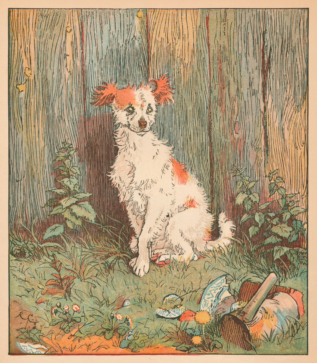 Løsehund ble venn med en god mann fra Islington, c1879. av Randolph Caldecott