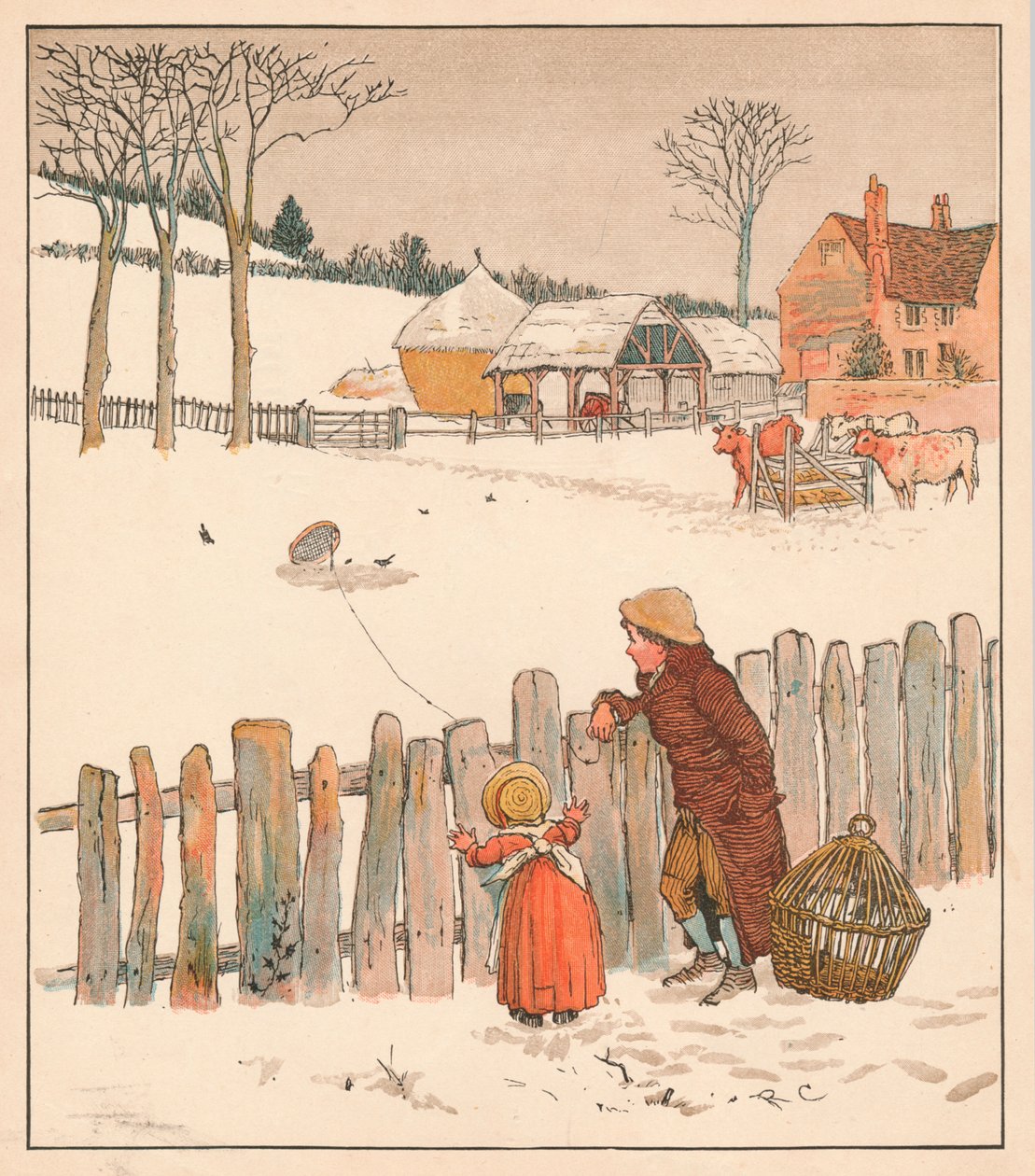 Fuglefellen, midten av slutten av 1800-tallet. av Randolph Caldecott