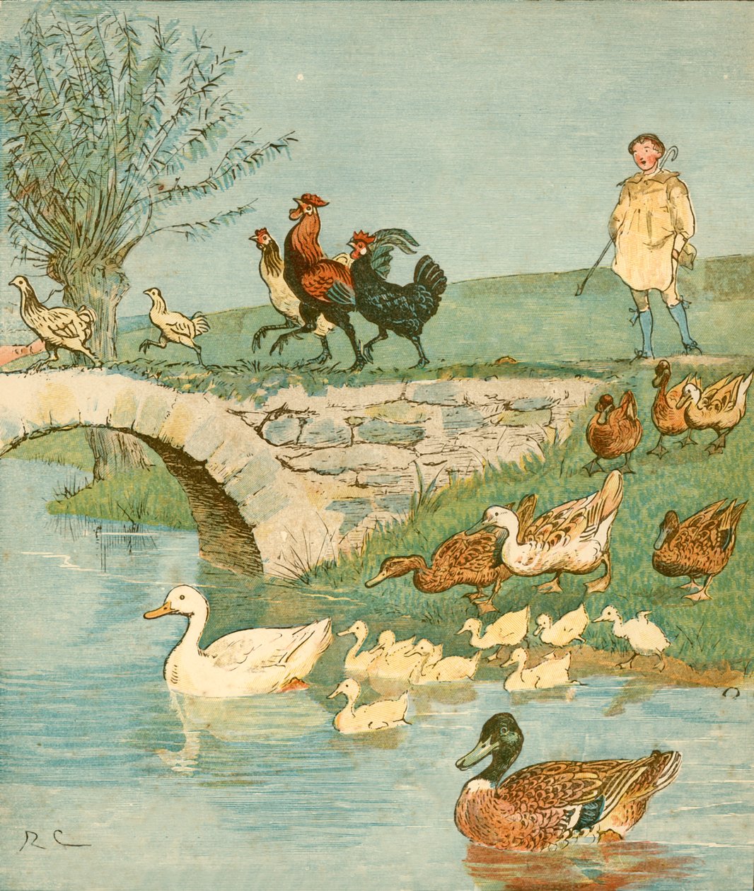 Bondegutten med høner og ender, c1881. av Randolph Caldecott