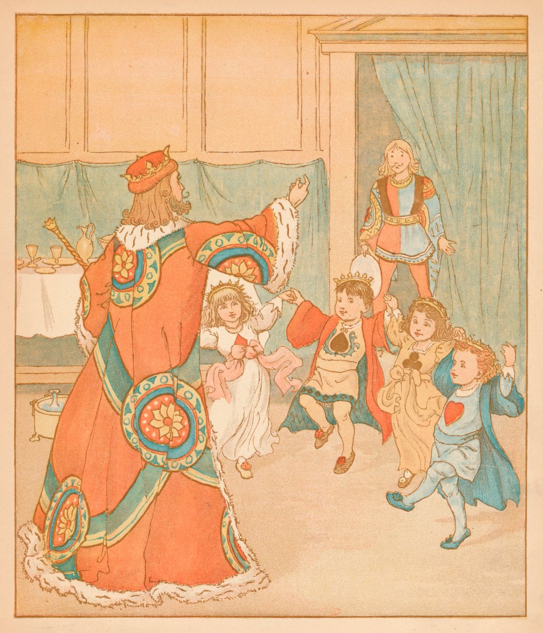 The King of Hearts, Called for those Tarts, 1880. av Randolph Caldecott