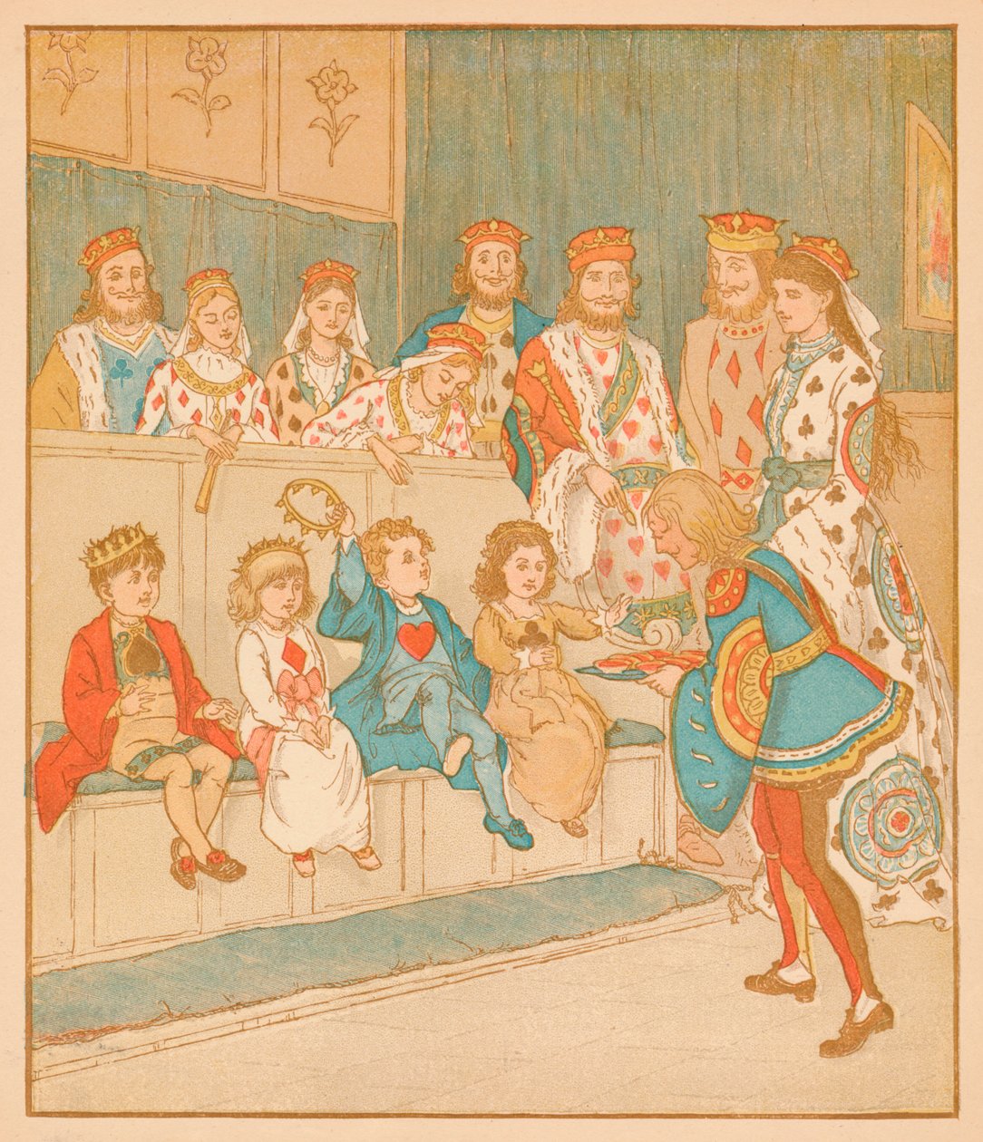 The Knave of Hearts, brakt tilbake de tertene, 1880. av Randolph Caldecott