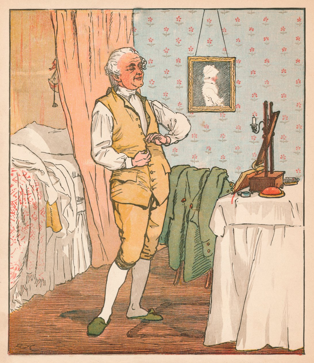 The good man of Islington dressing, c1879. av Randolph Caldecott