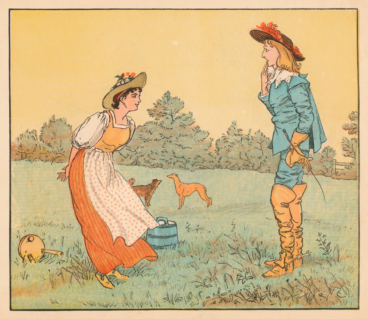 Da kan jeg ikke gifte meg med deg, min vakre hushjelp!, c1882. av Randolph Caldecott
