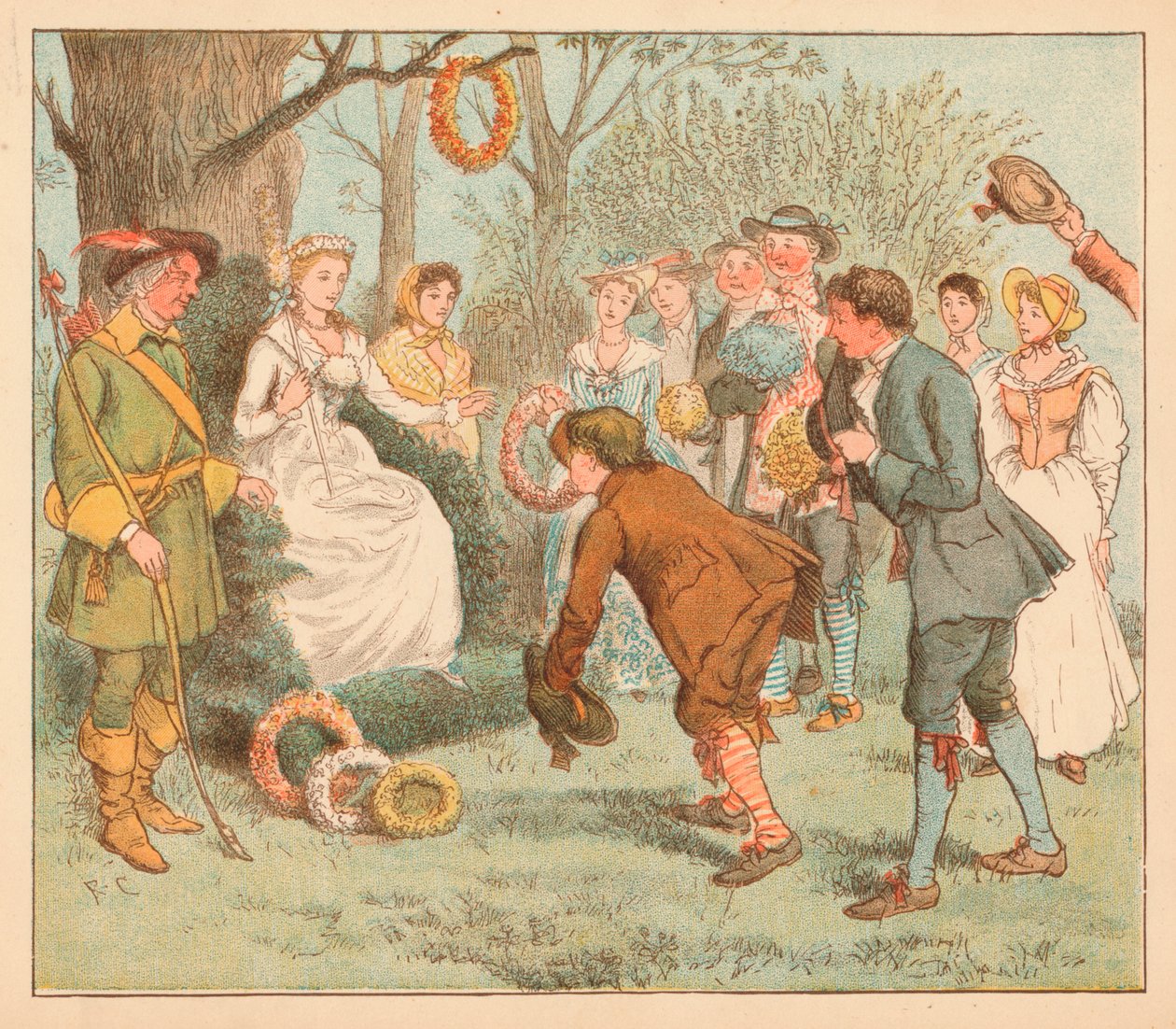 ...de gikk til en bue..., c1885, 1934. av Randolph Caldecott