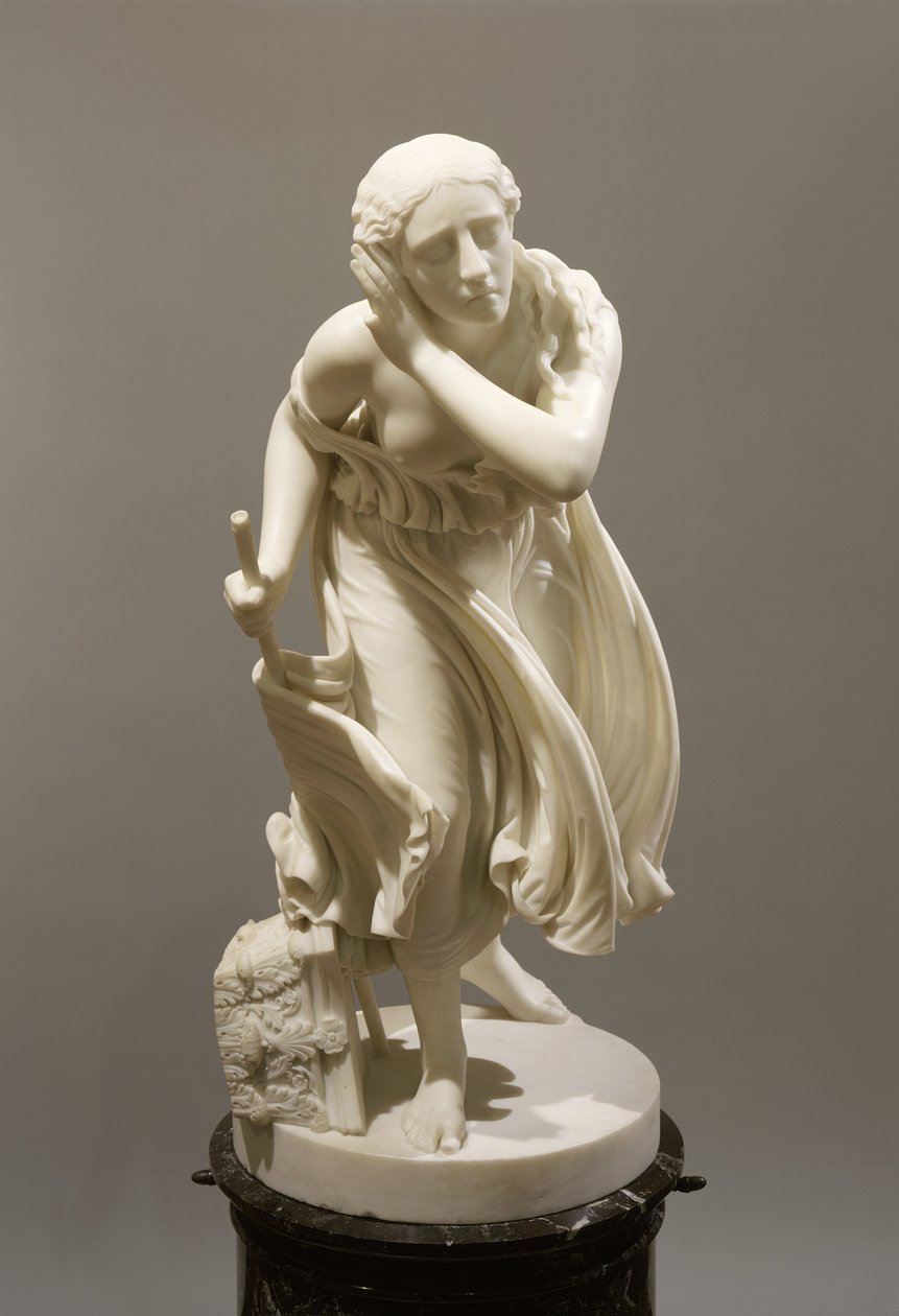 Nydia, The Blind Flower Girl of Pompeii, ca. 1888 (marmor) av Randolph Rogers