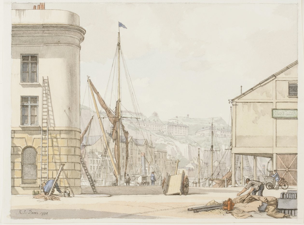 Hotel de Paris, Dover (blekk og akvarell på papir) av Randolph Schwabe