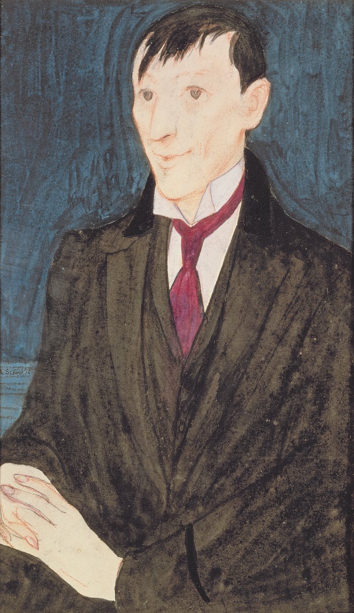 Portrett av J.D. Innes (1887-1914) (blandet media) av Randolph Schwabe