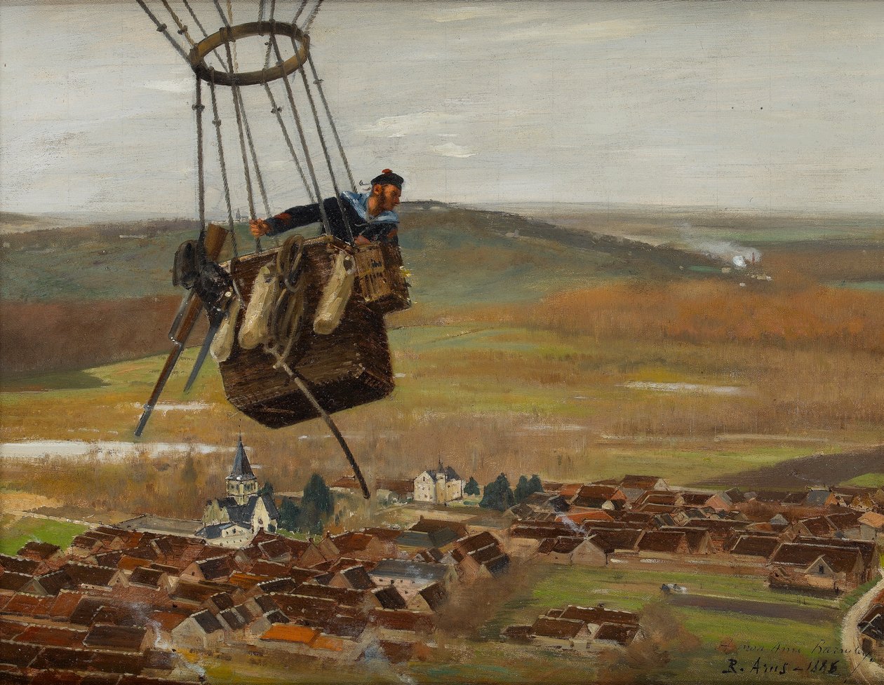En fransk militær ballongist, 1880-tallet av Raoul Joseph Arus