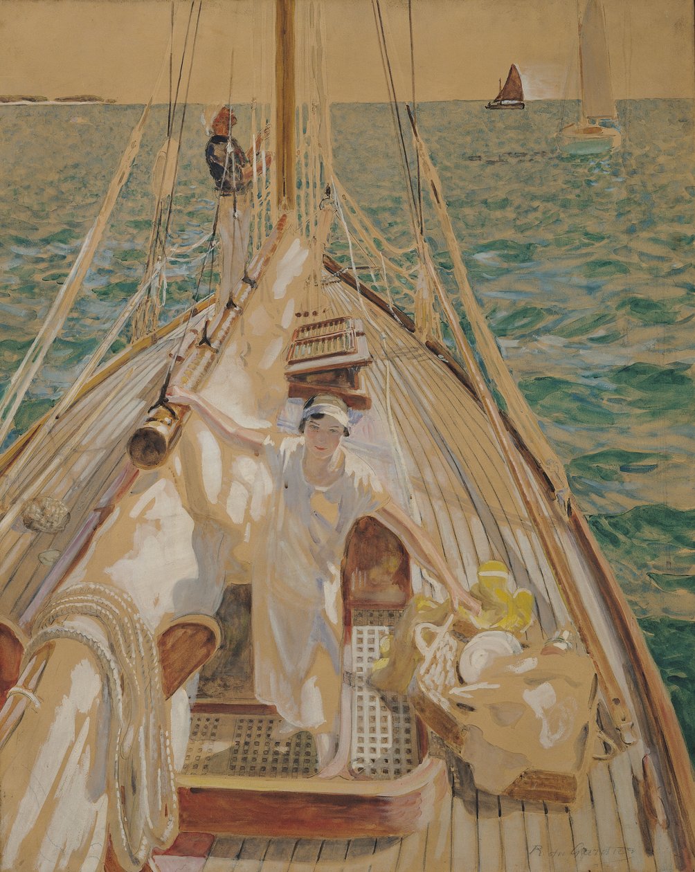 Veieanker (olje på lerret) av Raoul Du Gardier