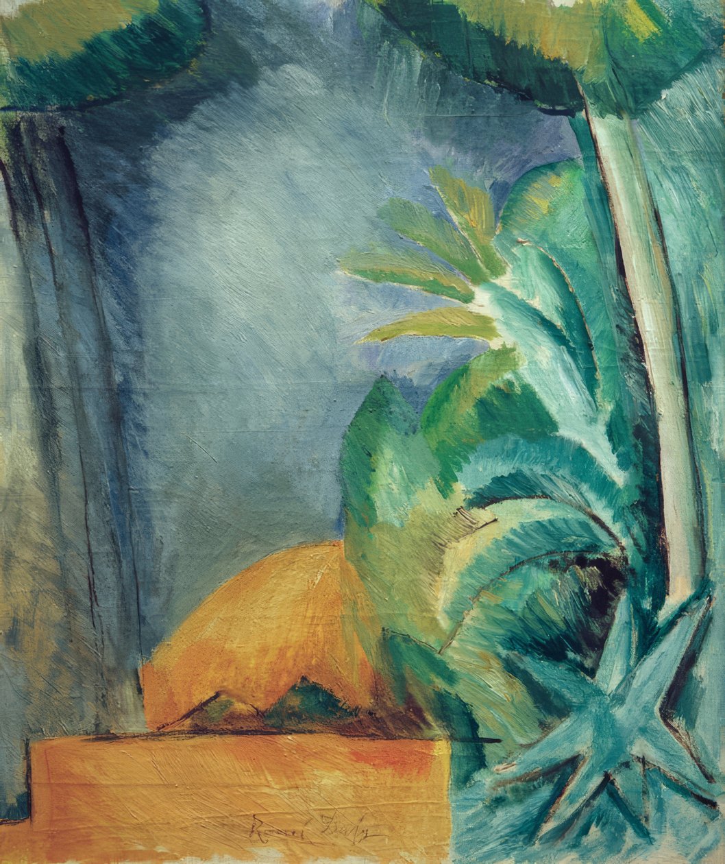 Landskap nær L#39;Estaque, eller furutrær nær L#39;Estaque av Raoul Dufy