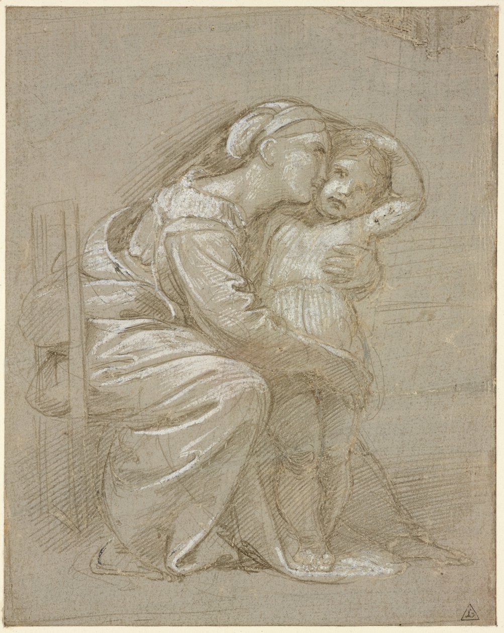En mor som omfavner et barn, WA1846.202 av Raffaello Sanzio Raphael