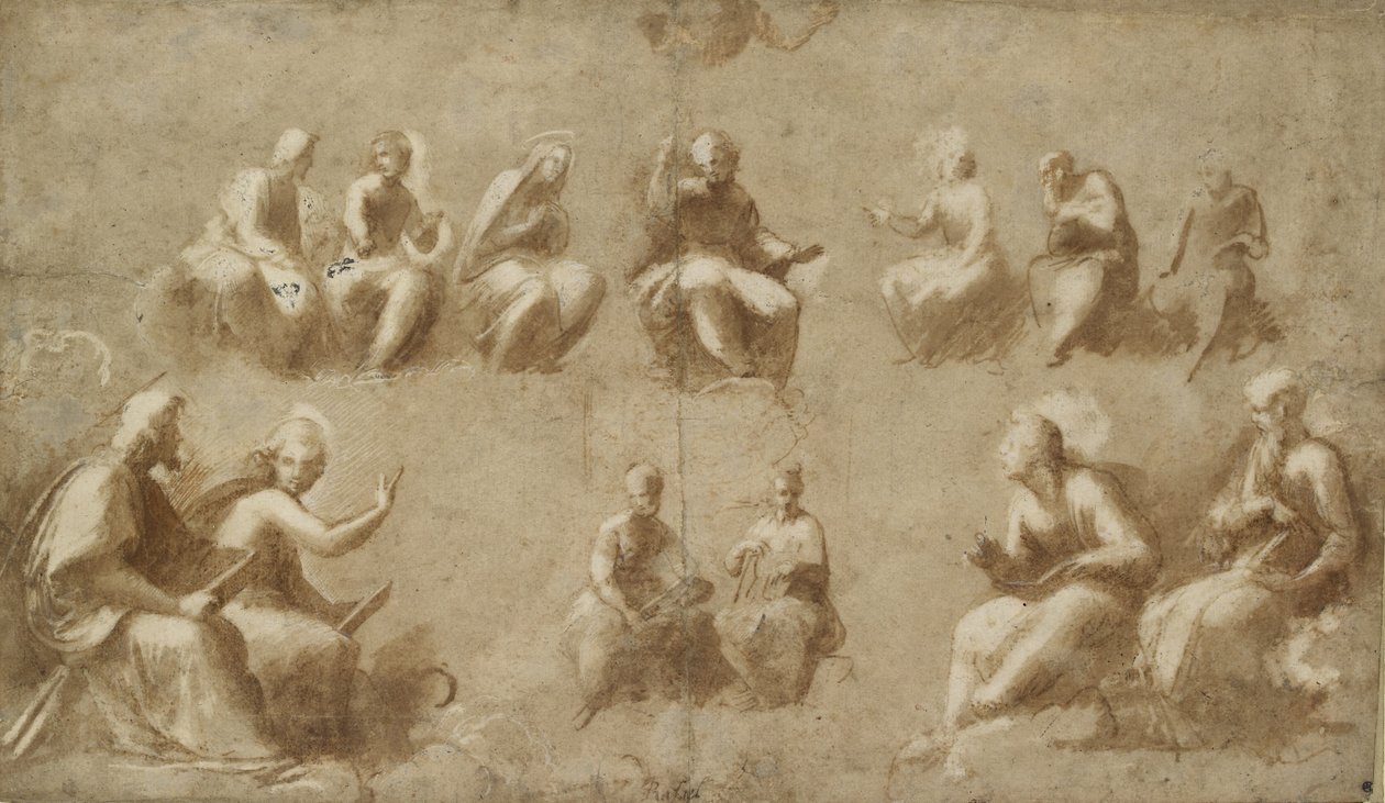 Kristus og de hellige i herlighet av Raffaello Sanzio Raphael