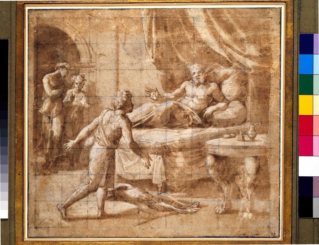 Esau hevder Isaacs Blessing (penn og blekk med gouache på papir) av Raffaello Sanzio Raphael