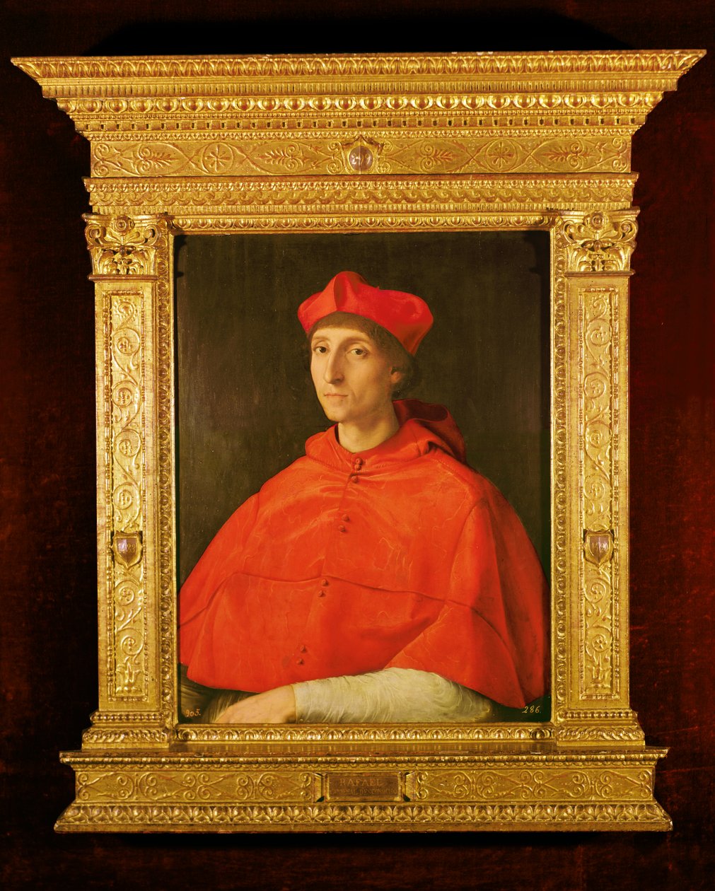 Portrett av en kardinal, ca. 1510 (olje på tre) av Raffaello Sanzio Raphael