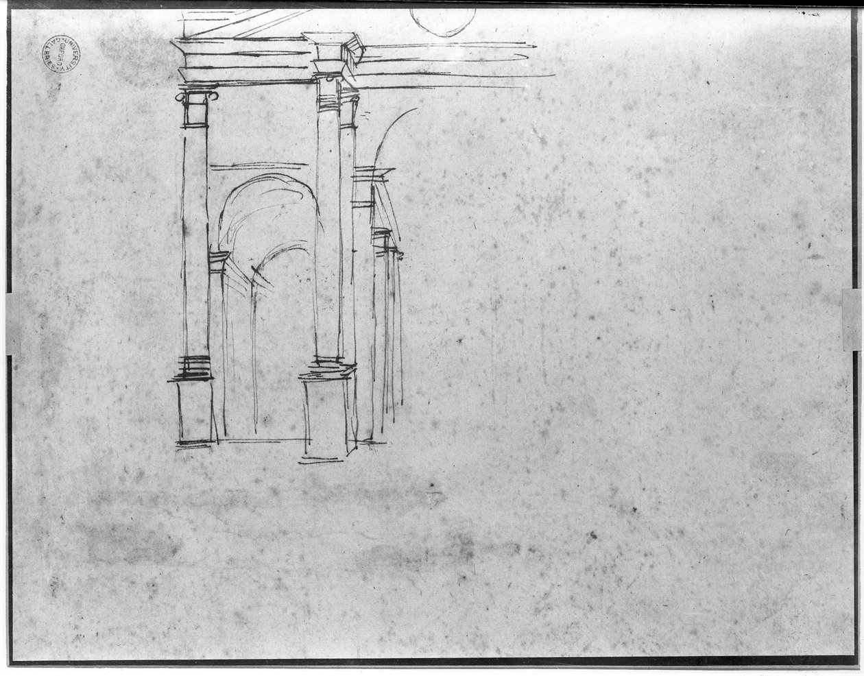 Recto: Studie for en halvlang figur med armene spredt, WA1846.175 av Raffaello Sanzio Raphael