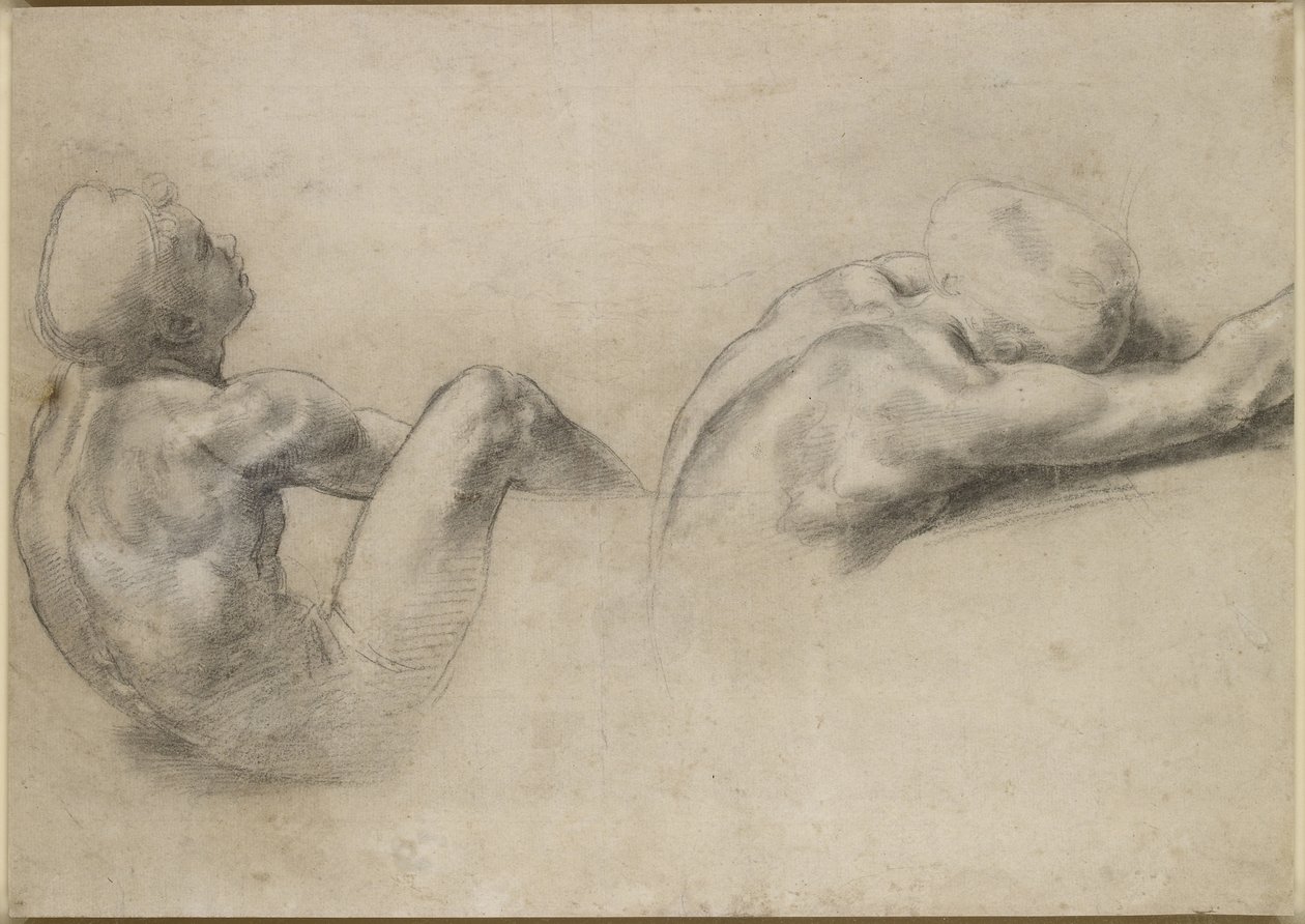 Rekto: To nakenstudier, WA1846.210 av Raffaello Sanzio Raphael