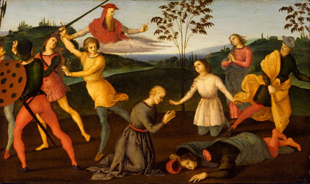 St. Jerome som straffer den kjetteriske sabinianeren av Raffaello Sanzio Raphael