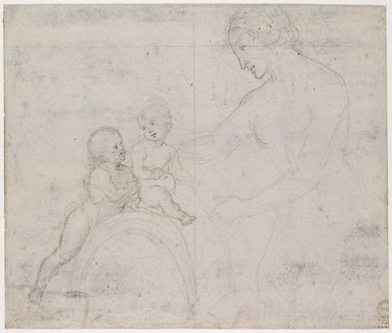 Jomfruen og barnet med St John, WA1846.146 av Raffaello Sanzio Raphael