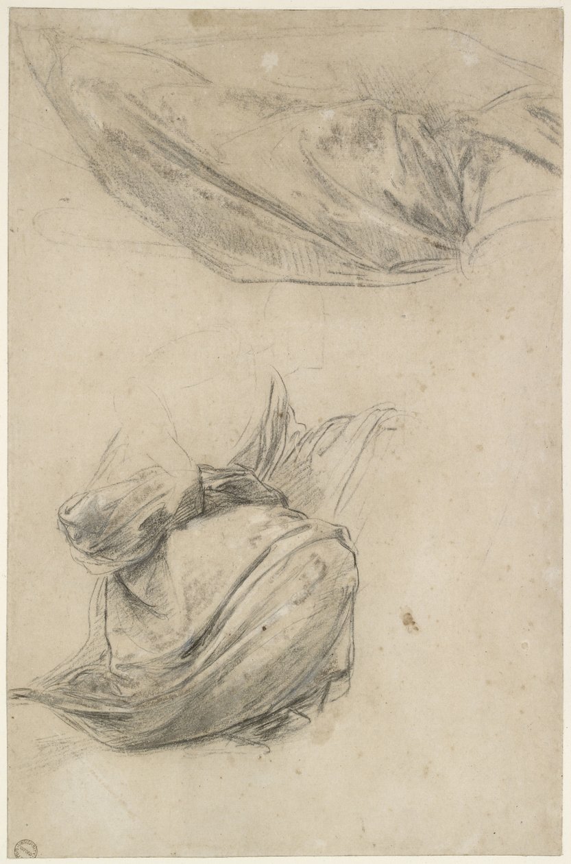 To studier av draperi, WA1846.184 av Raffaello Sanzio Raphael