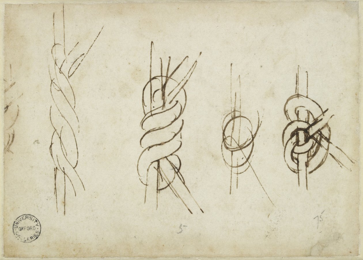 Verso: Five Sketches of Strapwork, WA1846.196 av Raffaello Sanzio Raphael