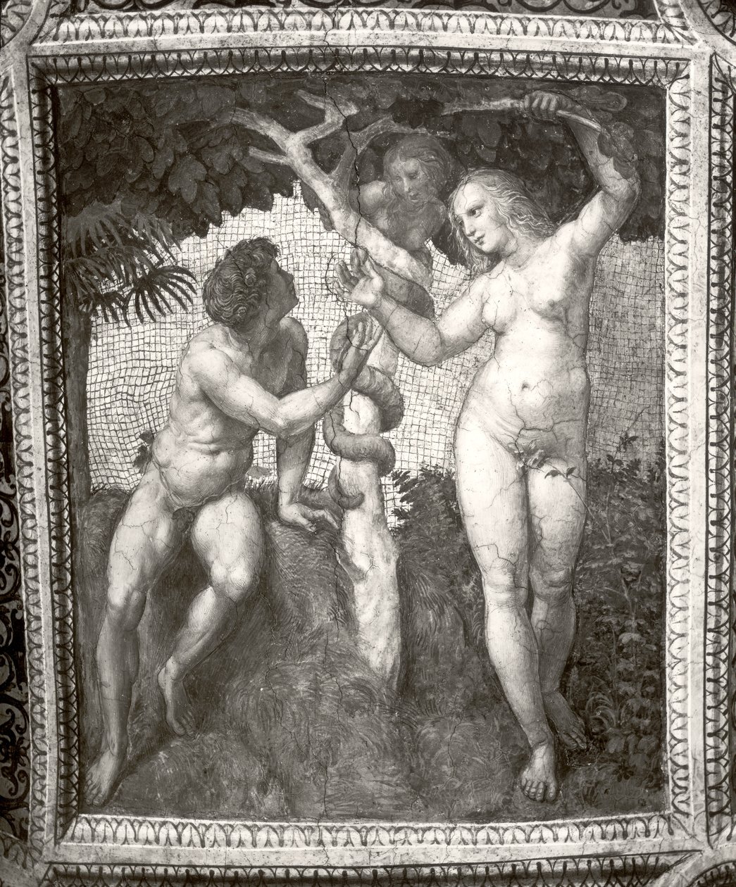 Adam og Eva, fra Stanza della Segnatura, ca. 1508-11 av Raffaello Sanzio Raphael