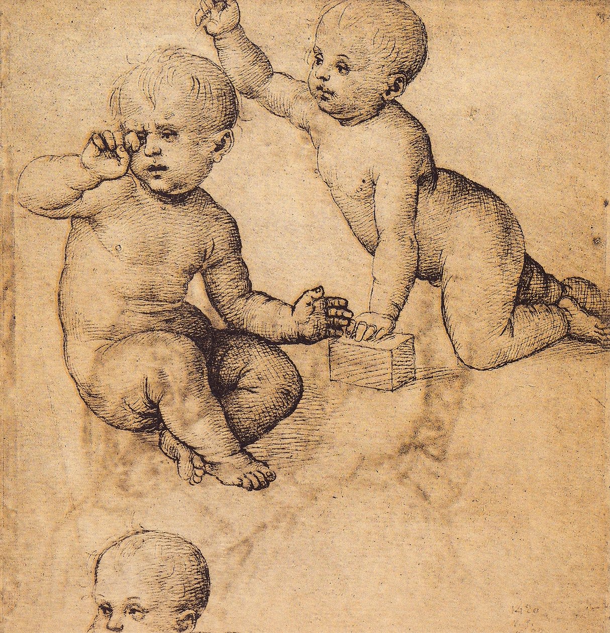 Studie av kjeruber; tegning av Raphael. Louvre, Paris av Raffaello Sanzio Raphael