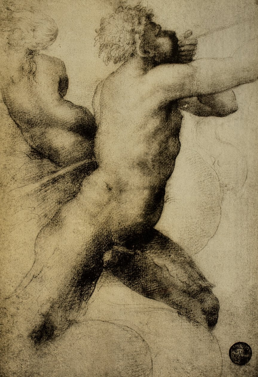 Triton og Nereid; tegning av Raphael. Gallerie dellAccademia, Venezia av Raffaello Sanzio Raphael