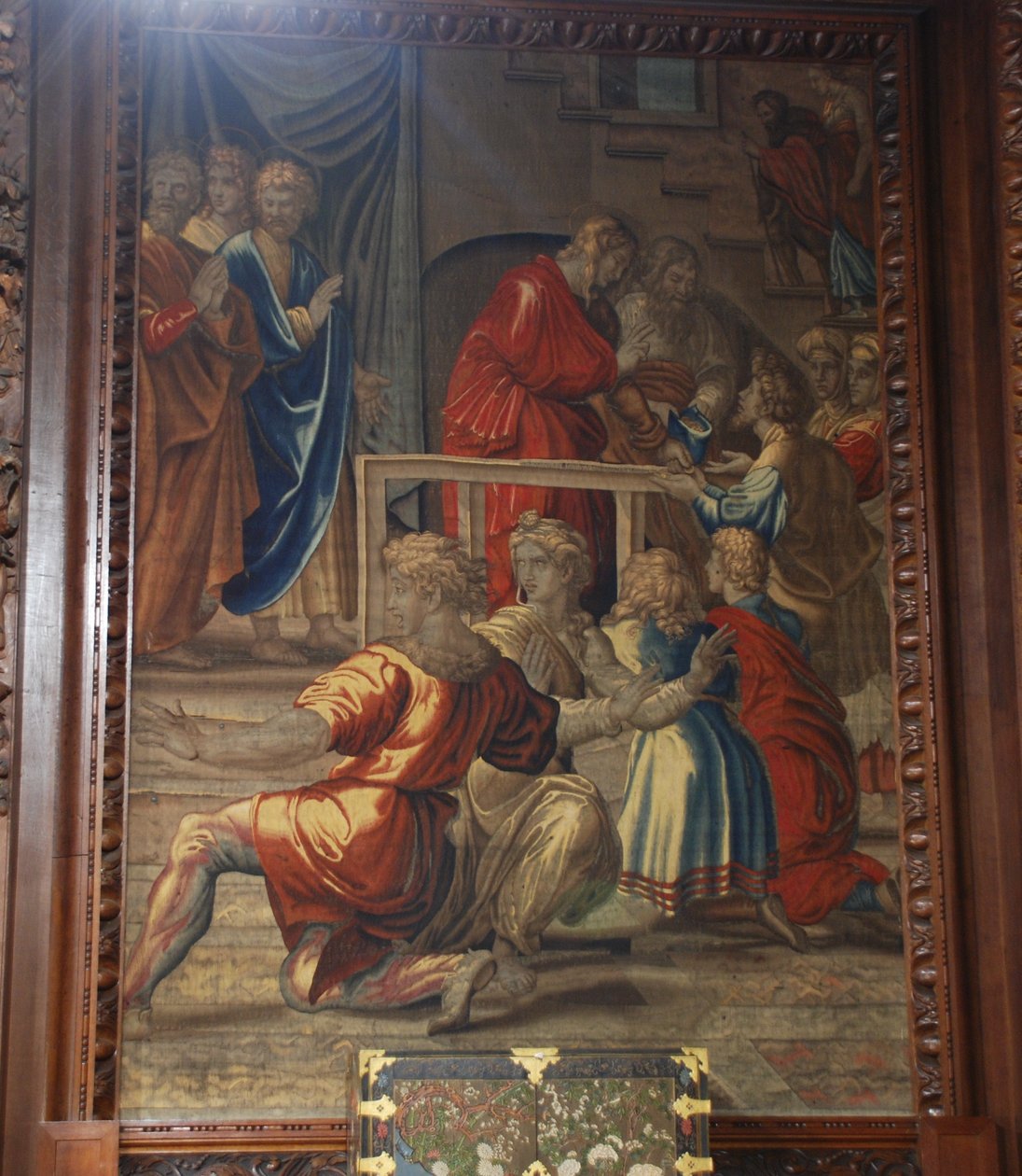 The Death of Ananias, Mortlake verksted av after Raphael