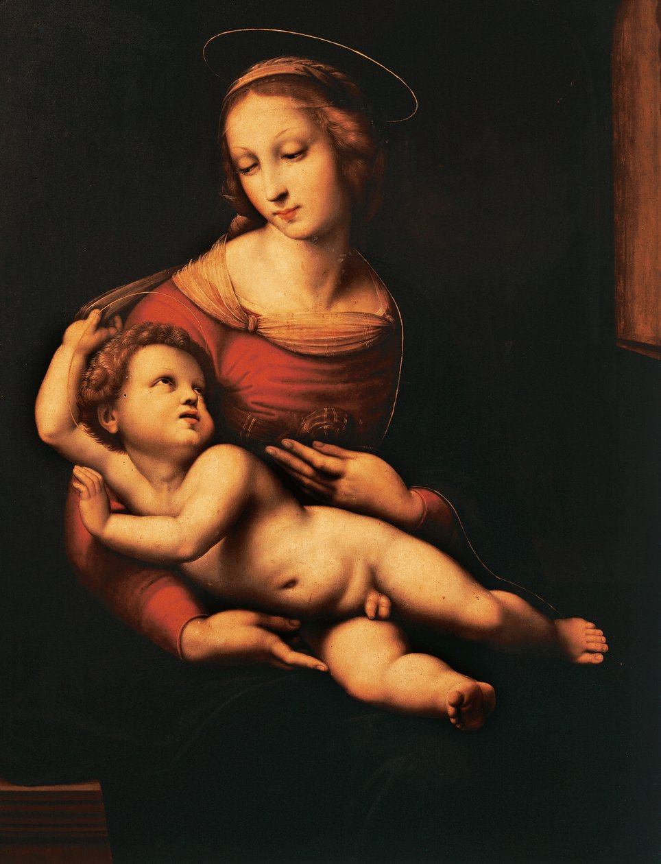 Bridgewater Madonna (Madonna and Child) av Raphael Sanzio (1483-1520), olje på lerret, 81x56 cm av Raphael (1483 1520)