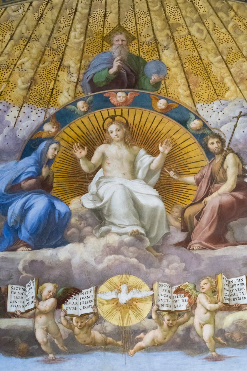 Disputas om det hellige sakrament, detalj (fresco) av Raphael (1483 1520)