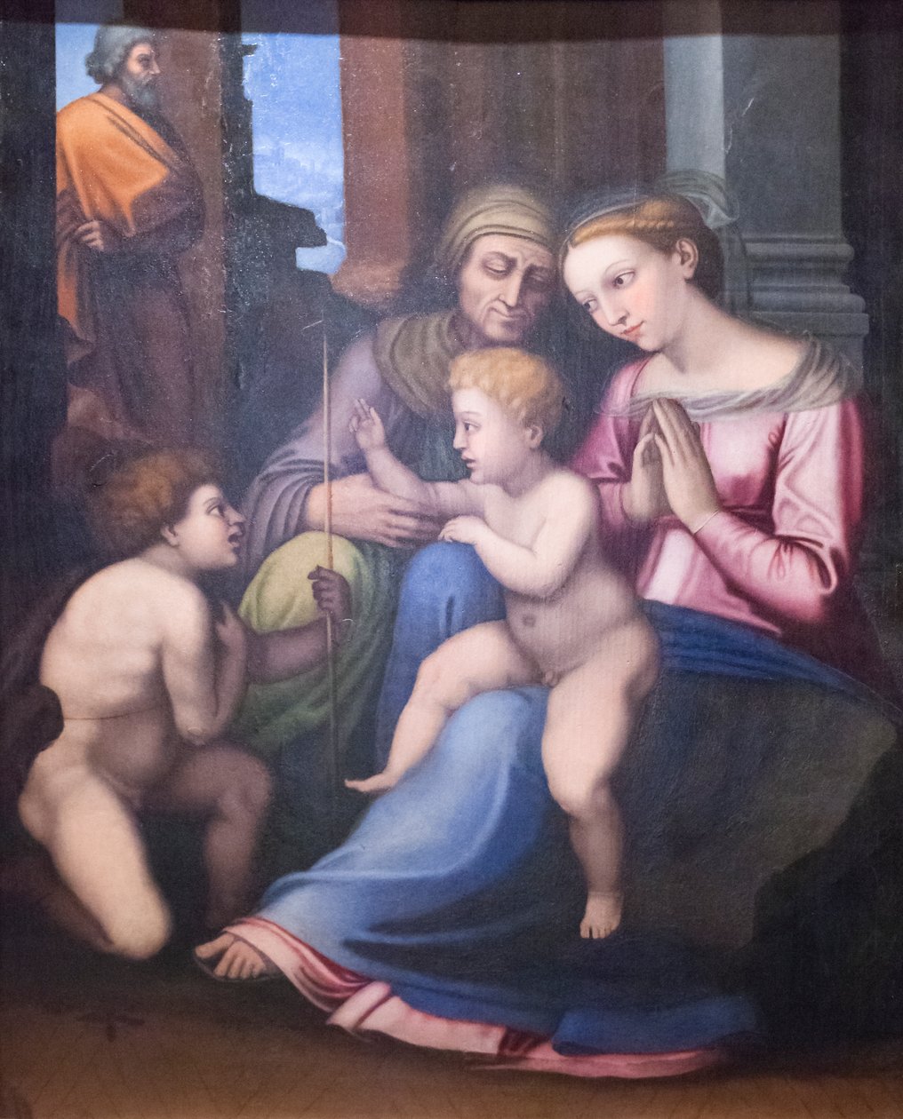 Hellig familie med St. Elisabeth og St. Johannes døperen av Raphael (1483 1520)