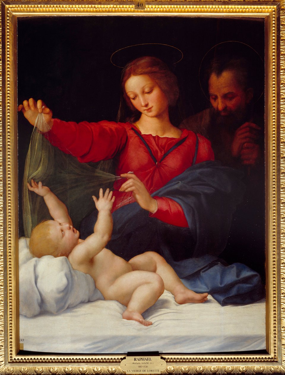 Madonna de Lorette (Madonna di Loreto) Maleri av Raffaello Sanzio dit Raphael (1483-1520) 1400-tallet Søn. 1,2x0,9 m Chantilly, Musee Conde av Raphael