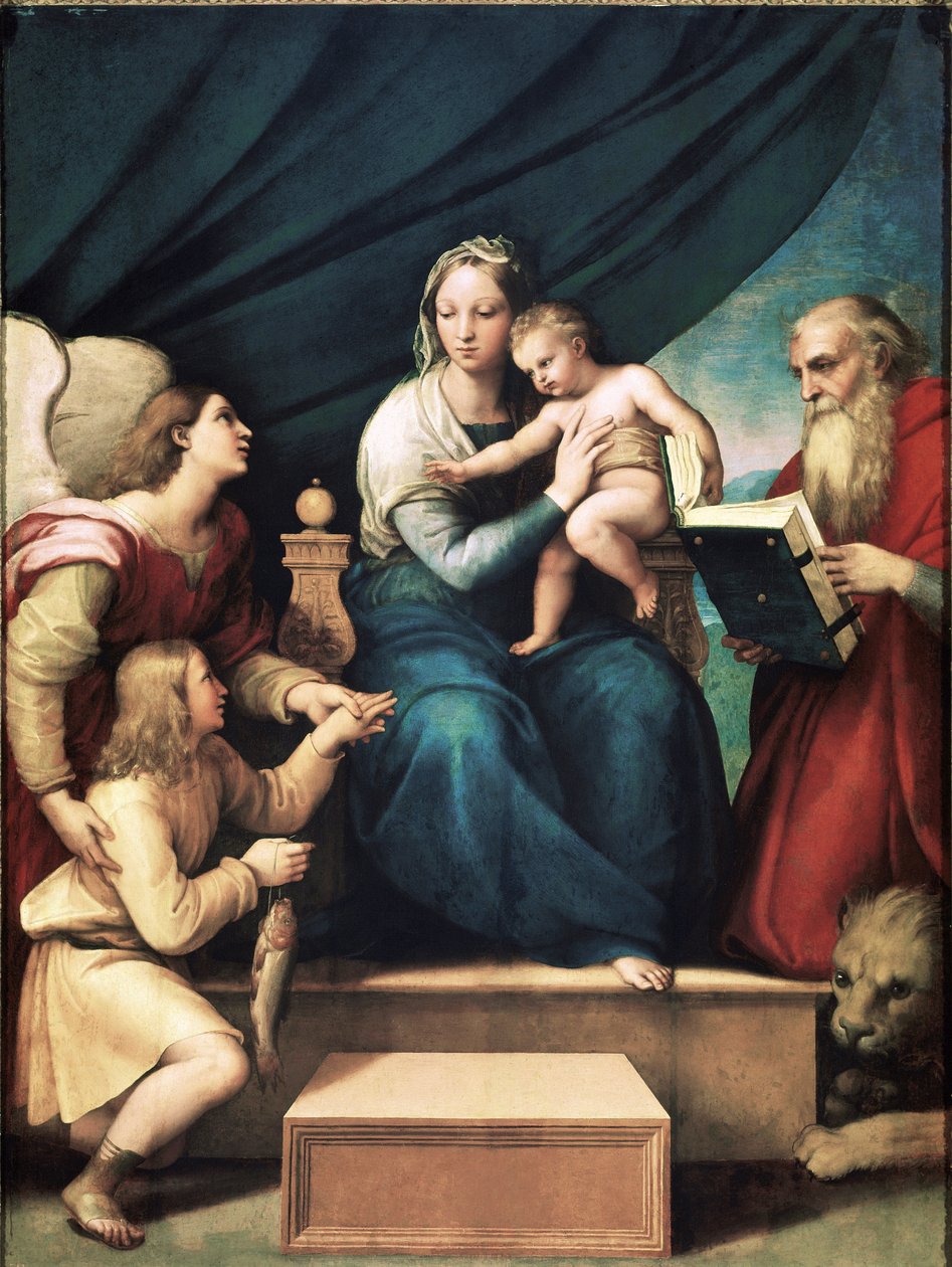 Madonna of the Fish (olje om bord, ca. 1513) av Raphael