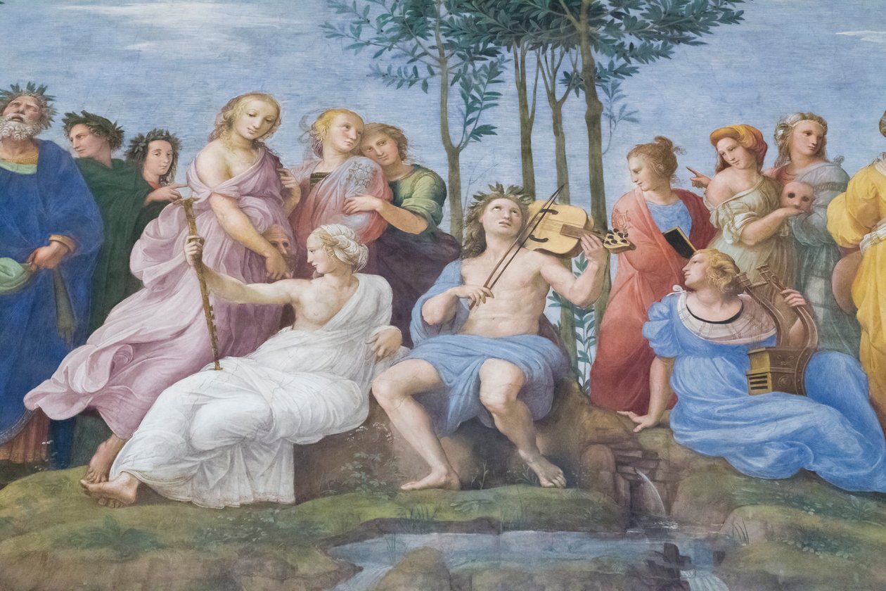 Parnassus, fra Stanza della Segnatura av Raphael (1483 1520)